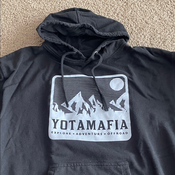 Black Yotamafia Hoodie for Men - Picture 3 of 6